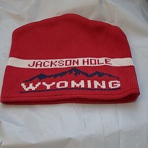 JACKSON HOLE WYOMING MOUNTAINS SKI SNOW RESORT SKIING SNOWBOARDING BEANIE HAT